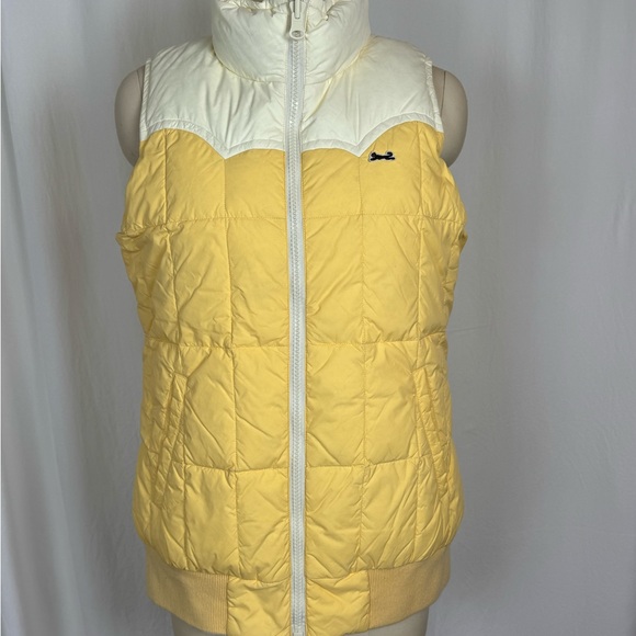 Le Tigre Yellow and Cream Puffer Vest - Picture 2 of 12
